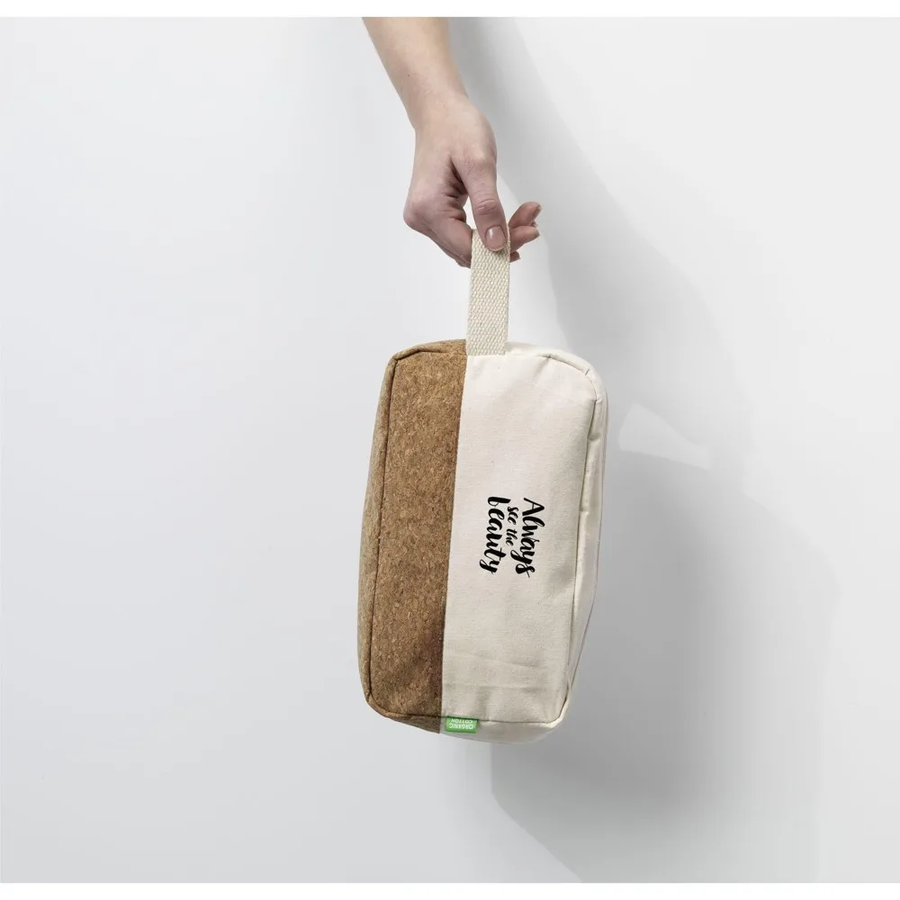 Toiletry Bag CosCork Eco Custom Waterproof Canvas Cork — product photo 8
