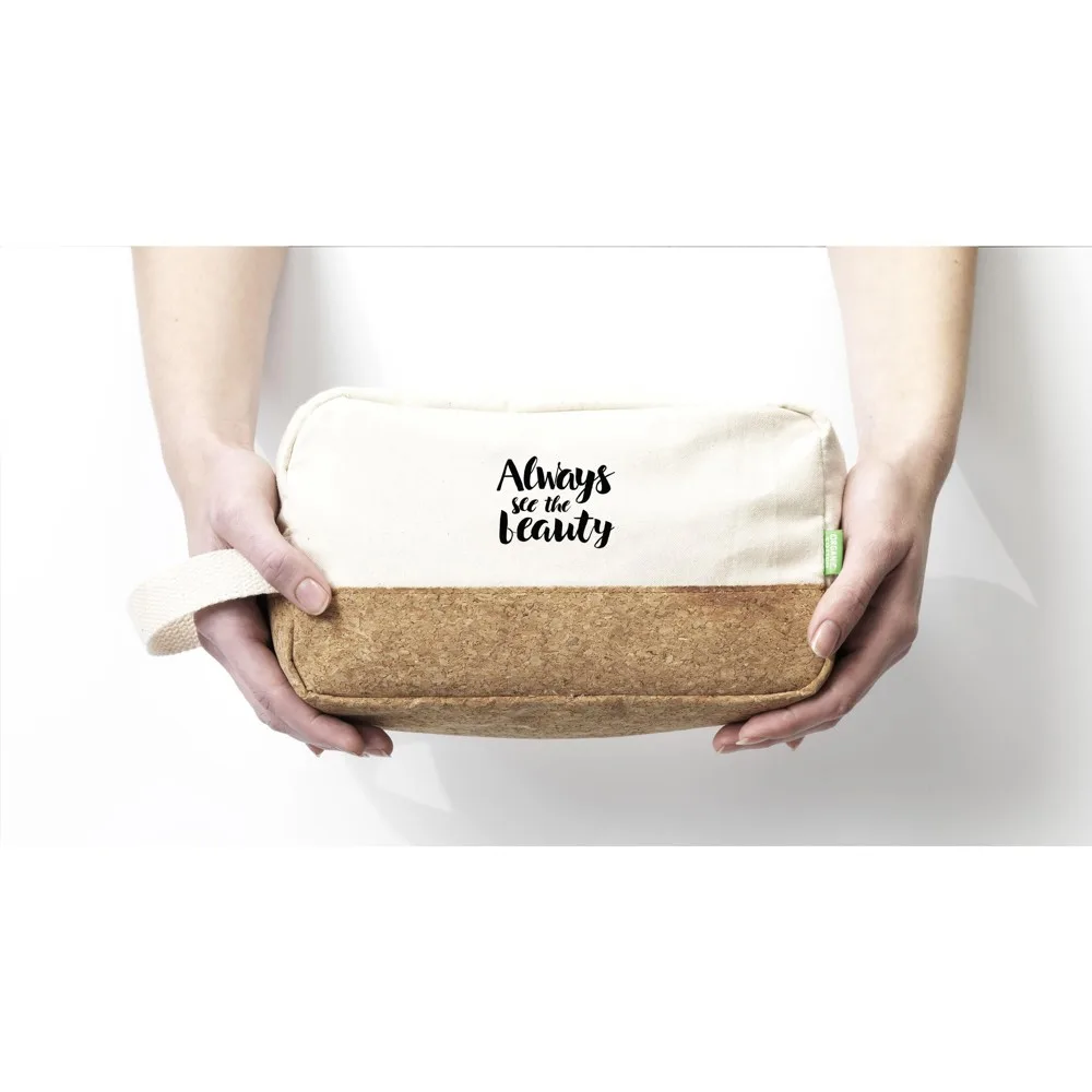 Toiletry Bag CosCork Eco Custom Waterproof Canvas Cork — product photo 9