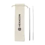 Reusable 1 piece ECO Straw Set RVS rietje - Hidalgo Reusable 1 piece ECO Straw Set RVS rietje