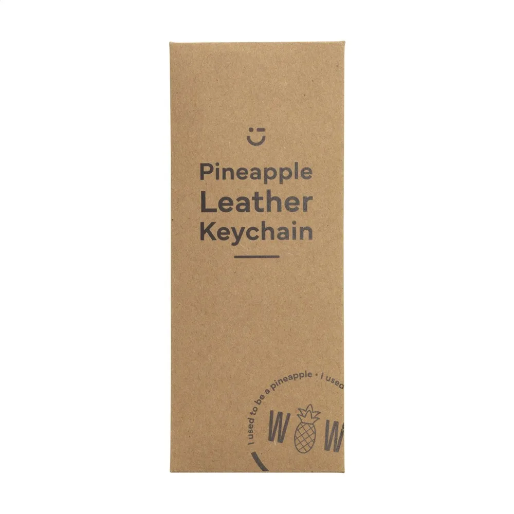 Pineapple Leather Keychain Printed Sustainable Vegan Brown — product photo 9