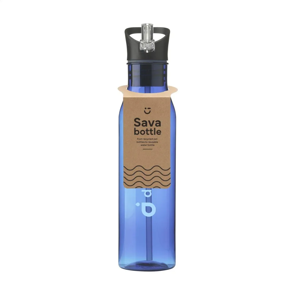 Sava GRS RPET Bottle 720 ml drinkfles blauw - Bidons & Shakers Sava GRS RPET Bottle 720 ml drinkfles, blauw