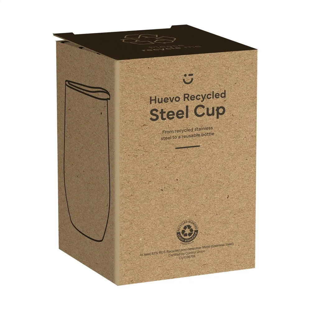 Huevo RCS Recycled Steel Cup 350 ml thermosbeker productfoto 12 - Bidons & Shakers Huevo RCS Recycled Steel Cup 350 ml thermosbeker — productfoto 12