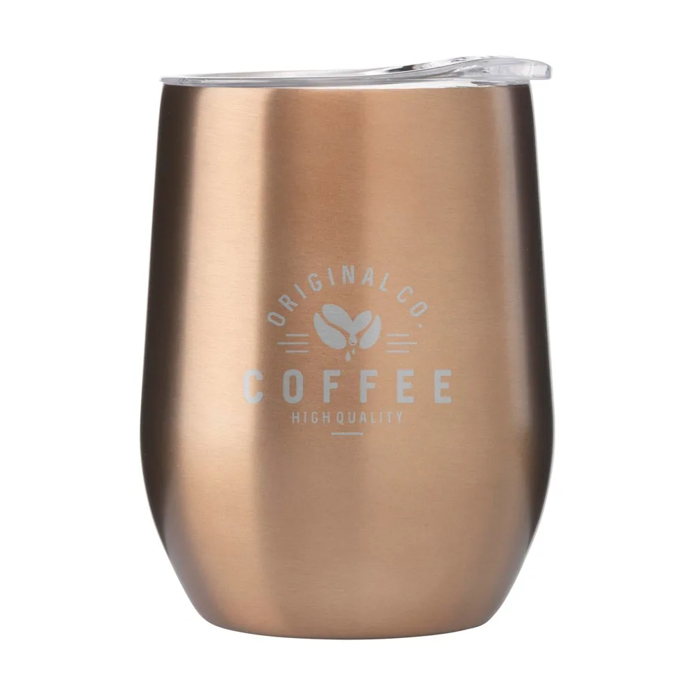 Huevo RCS Recycled Steel Cup 350 ml thermosbeker licht koper - Bidons & Shakers Huevo RCS Recycled Steel Cup 350 ml thermosbeker, licht koper