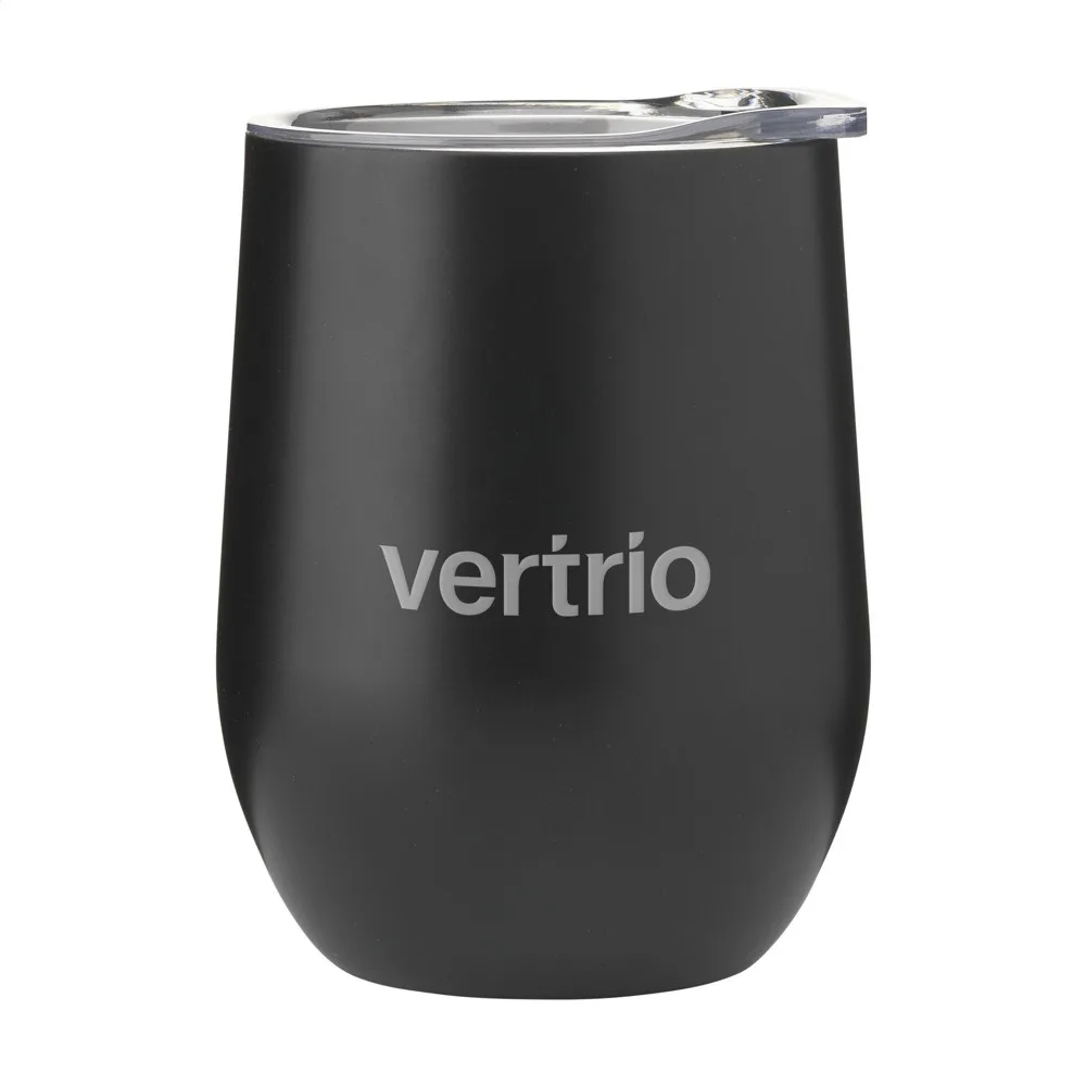 Huevo RCS Recycled Steel Cup 350 ml thermosbeker zwart - Bidons & Shakers Huevo RCS Recycled Steel Cup 350 ml thermosbeker, zwart