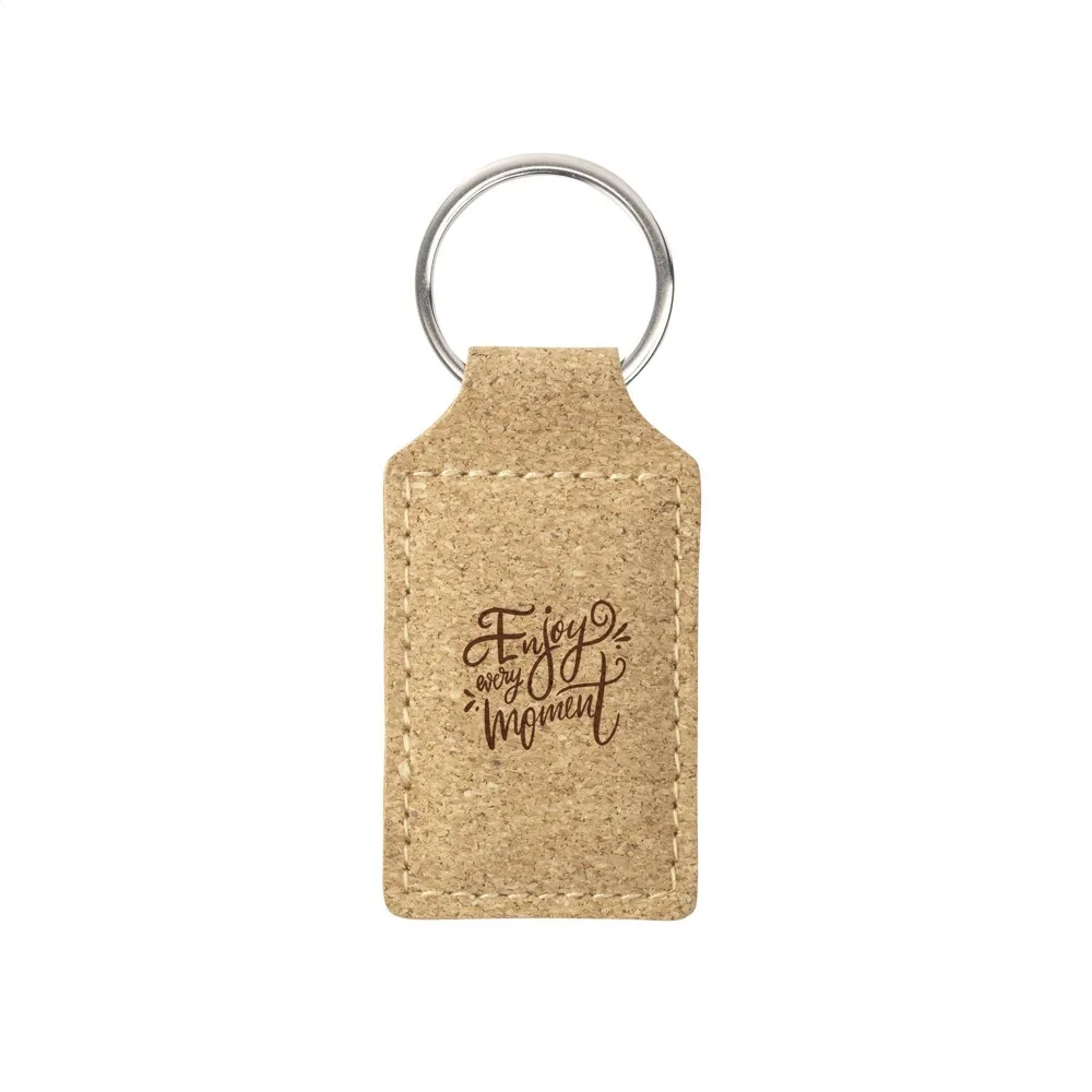 Printed Cork Keyring Round Sustainable Standard — product photo 9