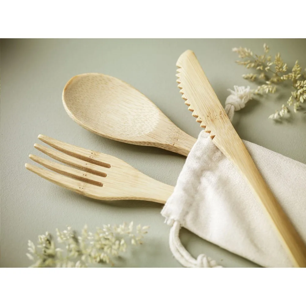 Bambu Bestekset productfoto 5 - Hidalgo-werbeartikel Bambu Bestekset — productfoto 5