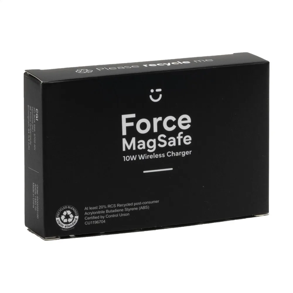 Force MagSafe 10W RCS Recycled Wireless Charger productfoto 13 - Hidalgo-werbeartikel Force MagSafe 10W RCS Recycled Wireless Charger — productfoto 13