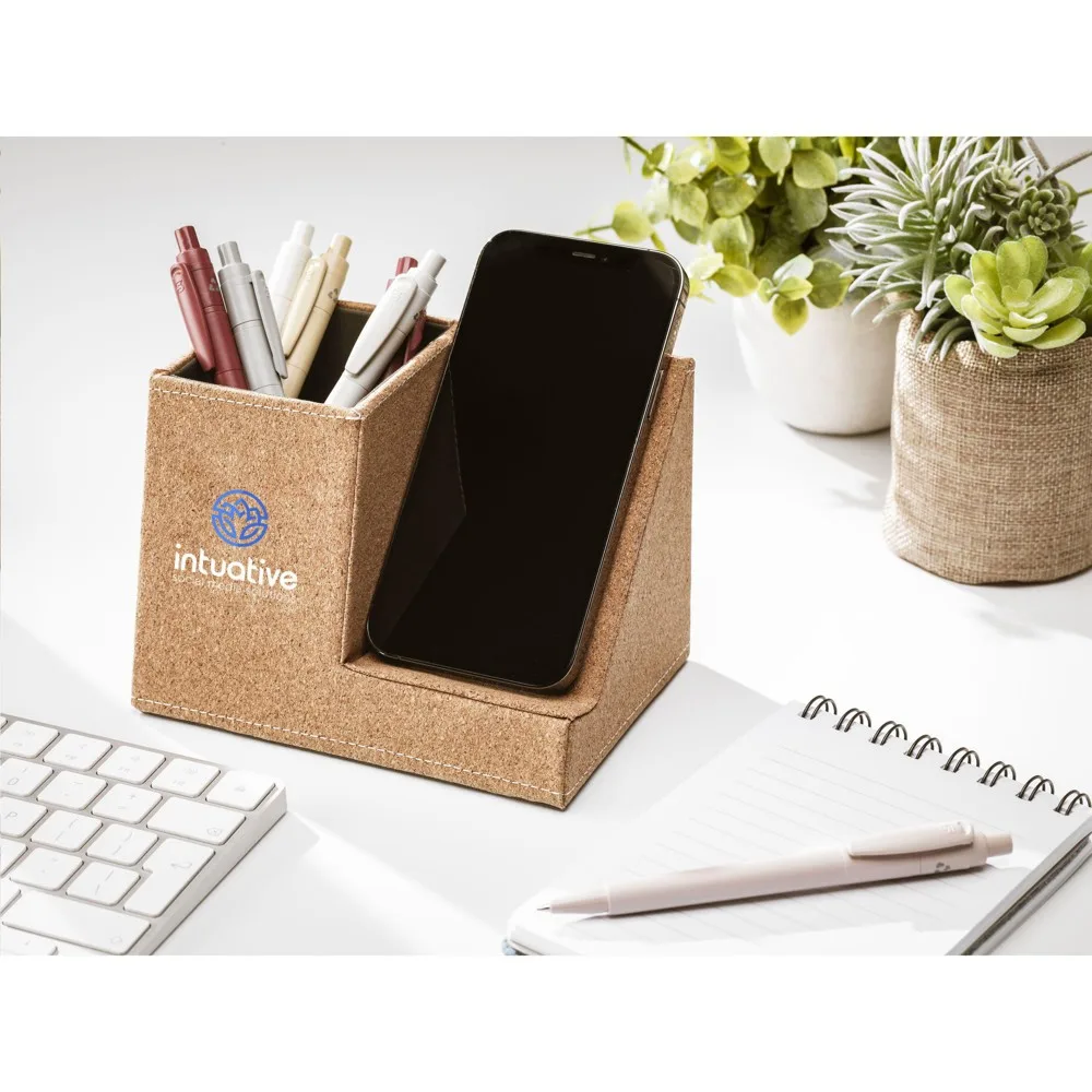Ecork Pen Holder Wireless Charger penhouder oplader productfoto 2 - Hidalgo-werbeartikel Ecork Pen Holder Wireless Charger penhouder oplader — productfoto 2