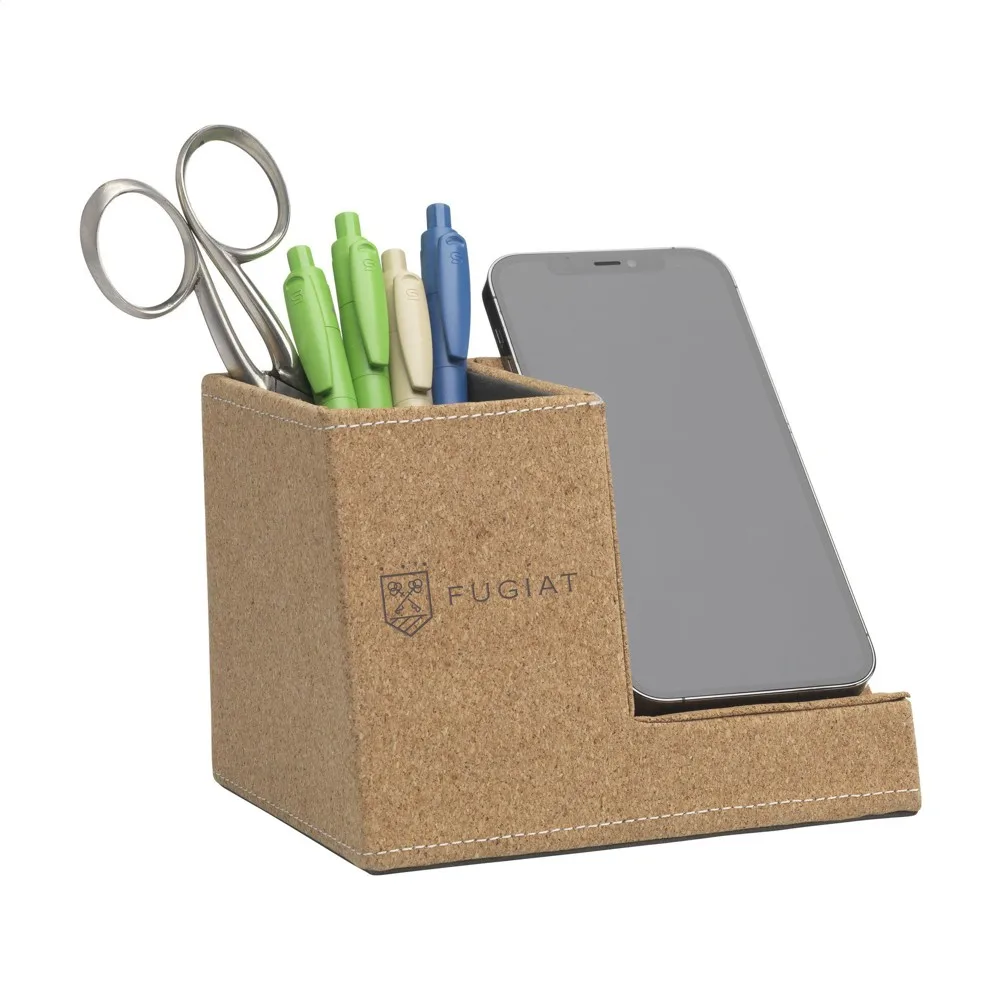 Ecork Pen Holder Wireless Charger penhouder oplader productfoto 3 - Hidalgo-werbeartikel Ecork Pen Holder Wireless Charger penhouder oplader — productfoto 3