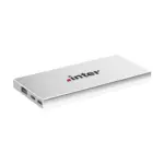 Tecco GRS Recycled Alu Powerbank 5000 externe oplader, zilver