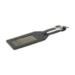 Vegan Pineapple Leather Luggage Tag, zwart