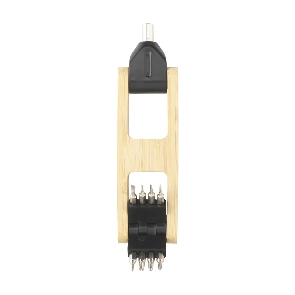 Werkzeugset Bamboo Bit Tool bedrucken magnetisch 9-teilig — Produktfoto 4