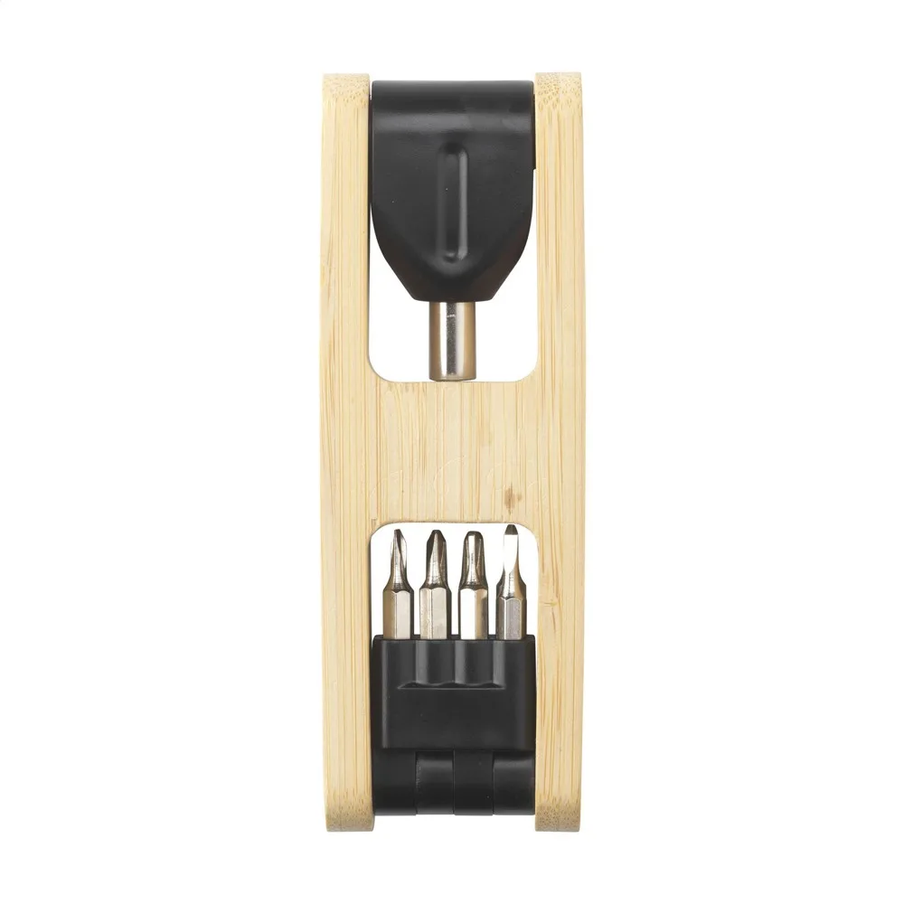 Werkzeugset Bamboo Bit Tool bedrucken magnetisch 9-teilig — Produktfoto 5