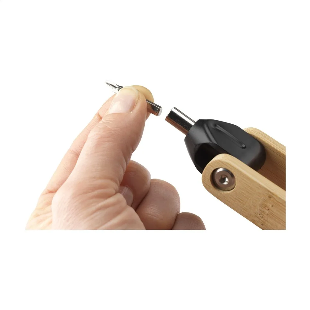 Werkzeugset Bamboo Bit Tool bedrucken magnetisch 9-teilig — Produktfoto 10