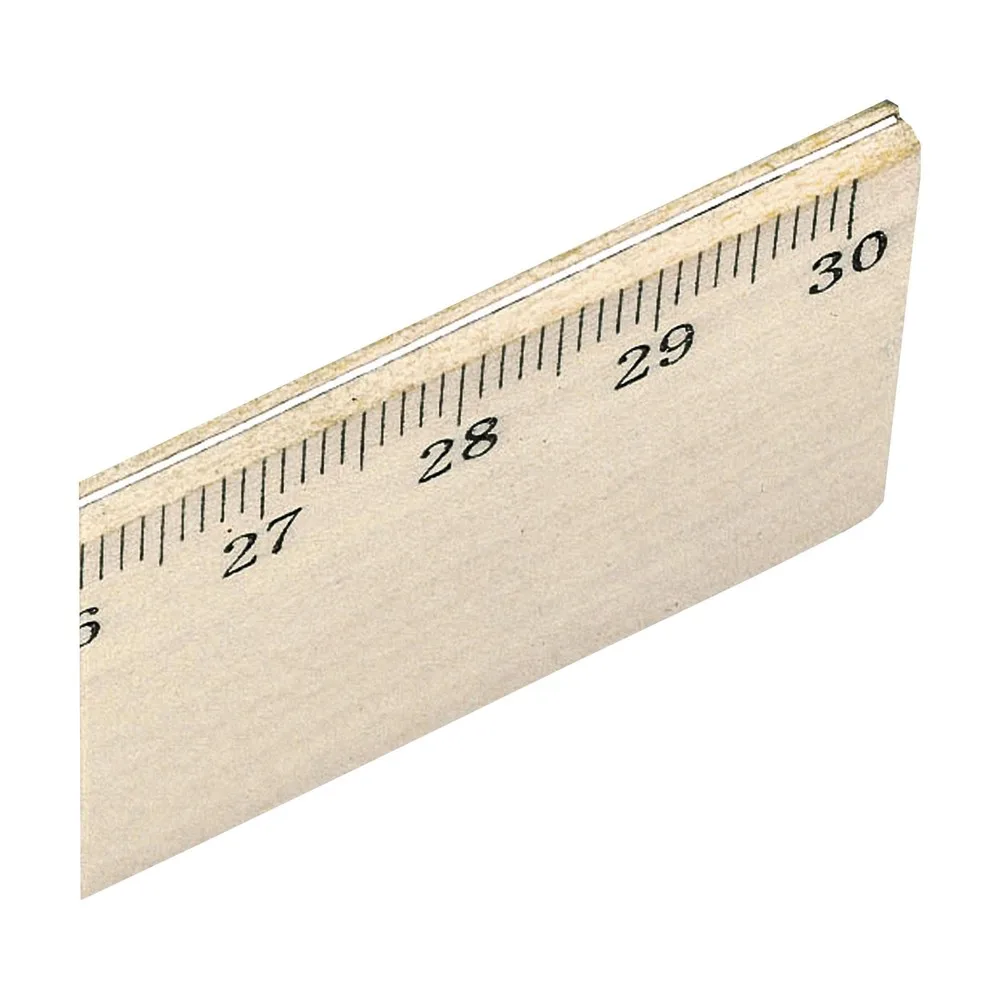 Holzlineal WoodRuler bedrucken Metallkante Lindenholz 30 cm — Produktfoto 3
