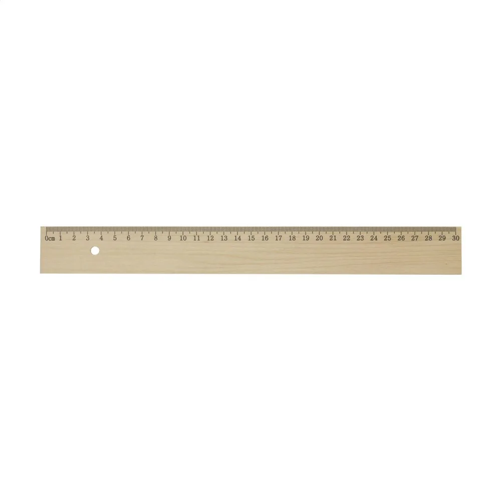 Holzlineal WoodRuler bedrucken Metallkante Lindenholz 30 cm — Produktfoto 4