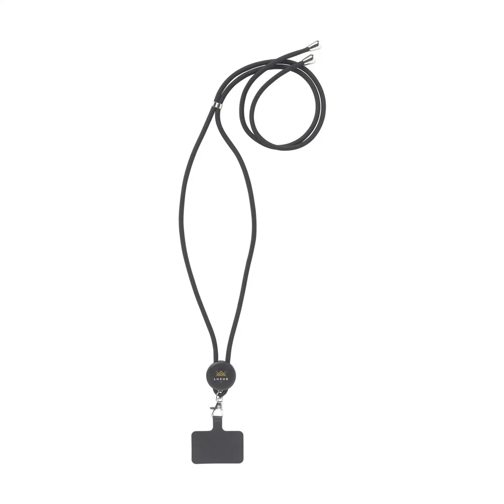 Lace Lanyard GRS RPET 0,5 cm telefoonkeycord