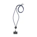 Lace Lanyard GRS RPET 0,5 cm telefoonkeycord, navy (± pms 289c)