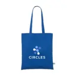 Organic Cotton Shopper Colour (140 g/m²) tas, blauw (± pms 4153c)