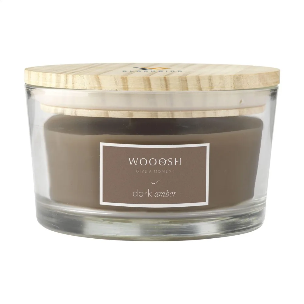 Wooosh Flame Scented Candle Dark Amber geurkaars productfoto 2 - Hidalgo-werbeartikel Wooosh Flame Scented Candle Dark Amber geurkaars — productfoto 2