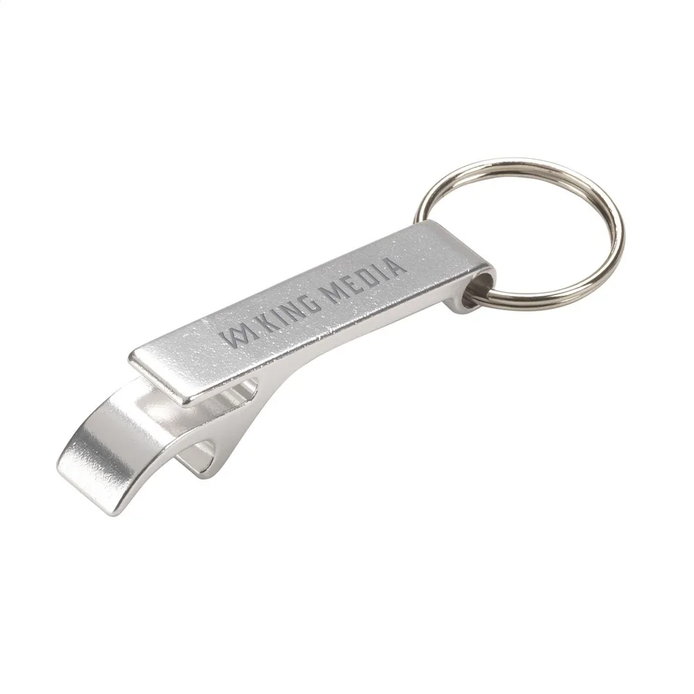 OpenUp opener sleutelhanger zilver - Hidalgo-werbeartikel OpenUp opener sleutelhanger, zilver