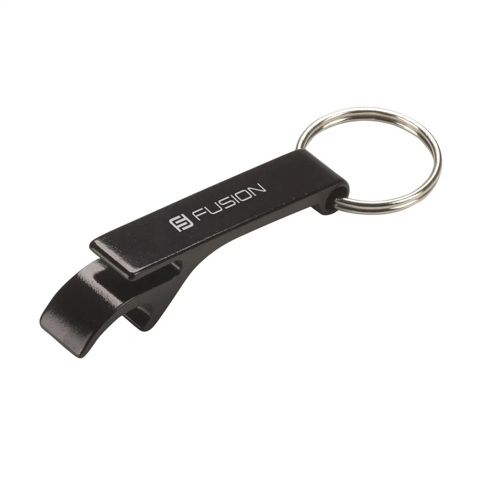 OpenUp opener sleutelhanger zwart ± pms black - Hidalgo-werbeartikel OpenUp opener sleutelhanger, zwart (± pms black)