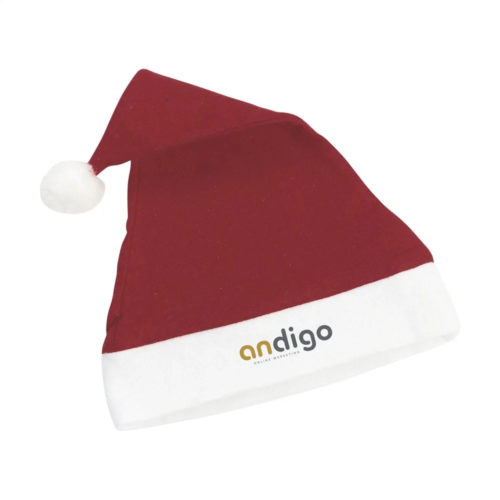 Custom Santa Hat Red Polyester Promotional One Size — product photo 3
