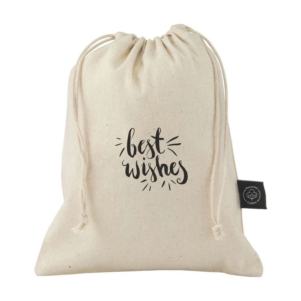 Gift Pouch Naturel GRS Recycled Cotton (150 g/m²) S