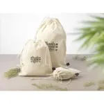 Gift Pouch Naturel GRS Recycled Cotton (150 g/m²) S — productfoto 7