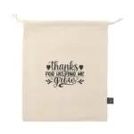 Gift Pouch Naturel GRS Recycled Cotton (150 g/m²) M — productfoto 3
