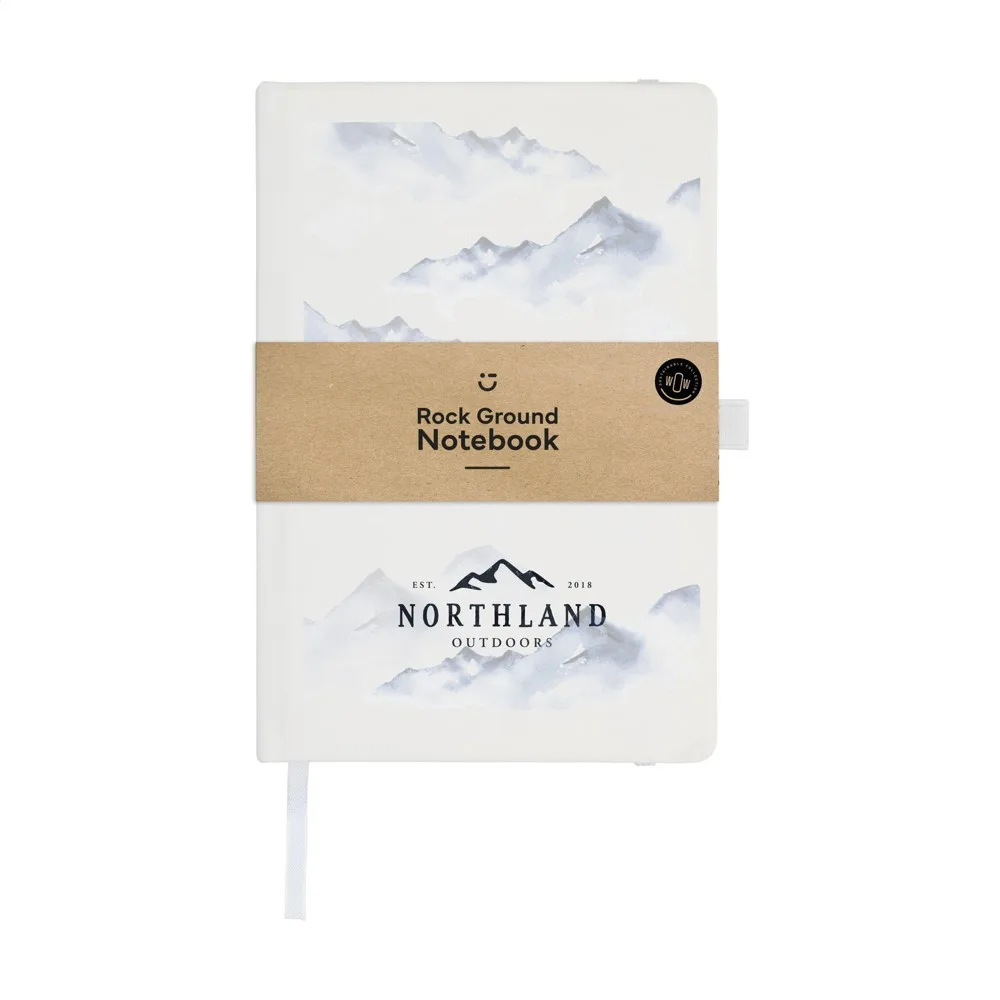 Rock Ground Notebook A5 notitieboek, wit (± pms white)