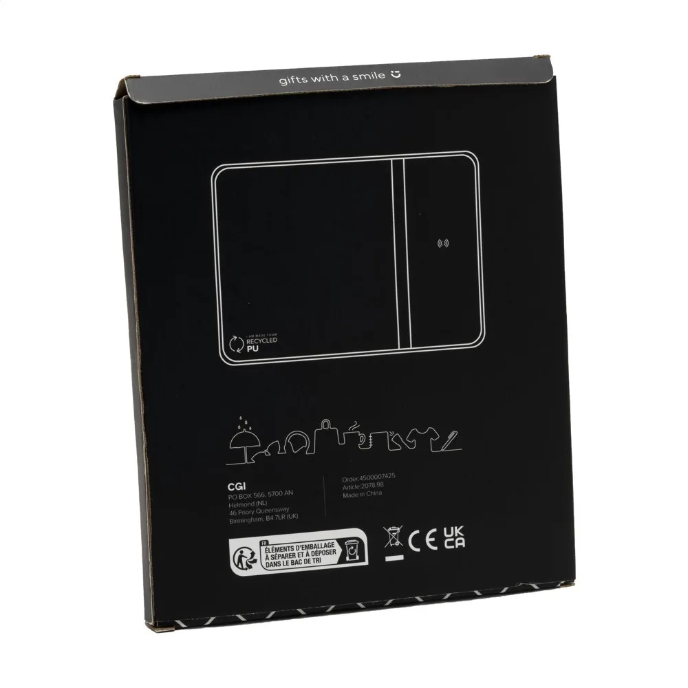RCS Recycled Wireless Charging Mousepad productfoto 7 - Hidalgo-werbeartikel RCS Recycled Wireless Charging Mousepad — productfoto 7