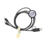 Charging Cable RCS Recycled ABS-TPE oplaadkabel, zwart