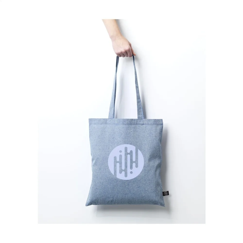 GRS Recycled Cotton Shopper 180 gm² tas productfoto 9 - Katoenendraagtassen GRS Recycled Cotton Shopper (180 g/m²) tas — productfoto 9