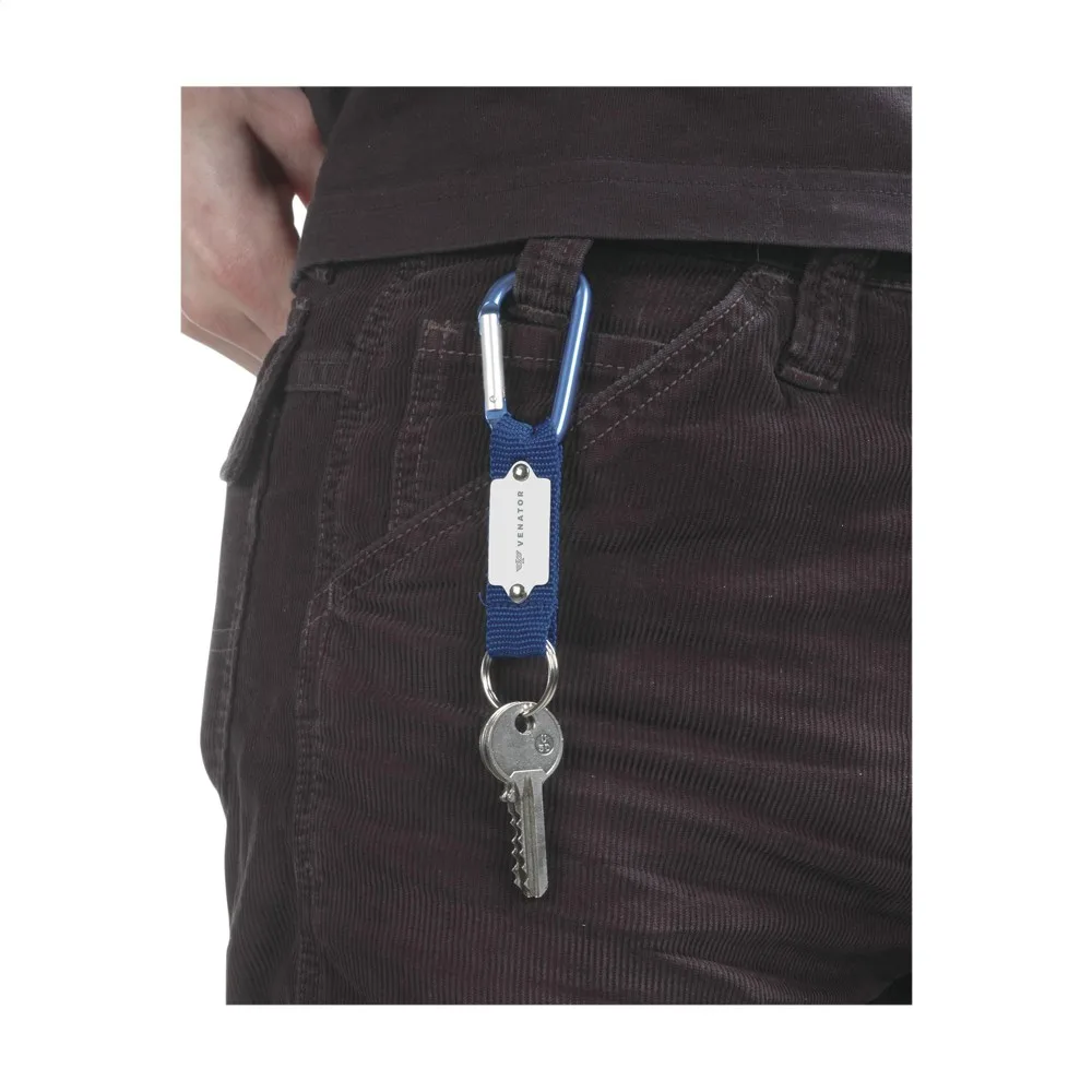Custom Carabiner Keychain KeyTex Printed Nylon Woven Short — product photo 4