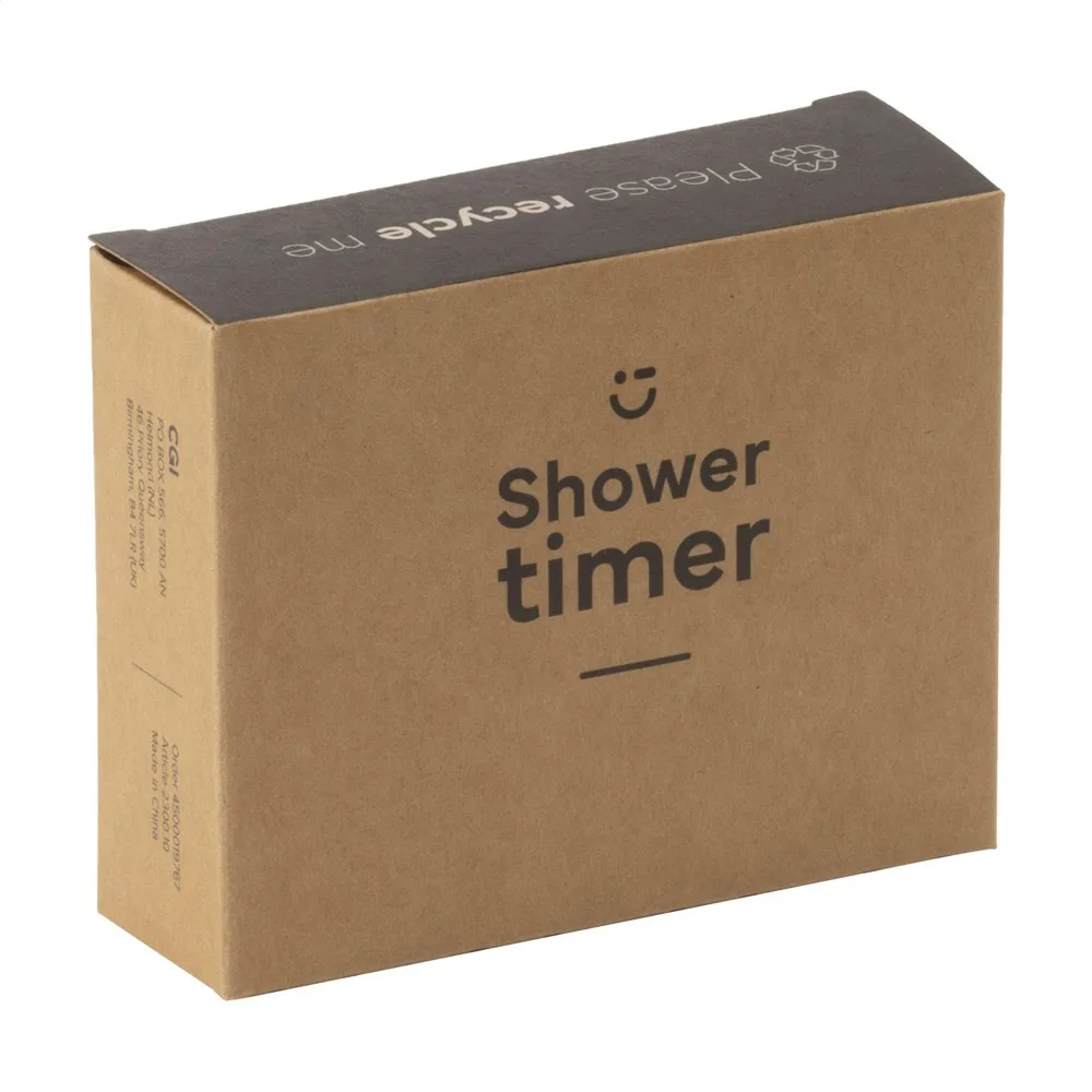 Dusch-Timer bedrucken 5 Minuten Saugnapf Weiß — Produktfoto 5