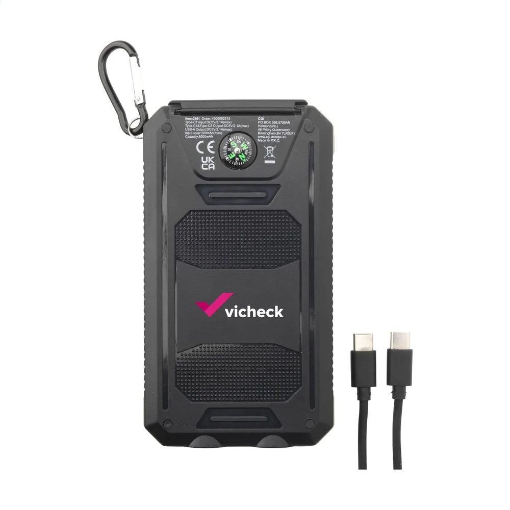 Trail RCS Solar Charger Compass 8000 oplader productfoto 8 - Hidalgo-werbeartikel Trail RCS Solar Charger Compass 8000 oplader — productfoto 8