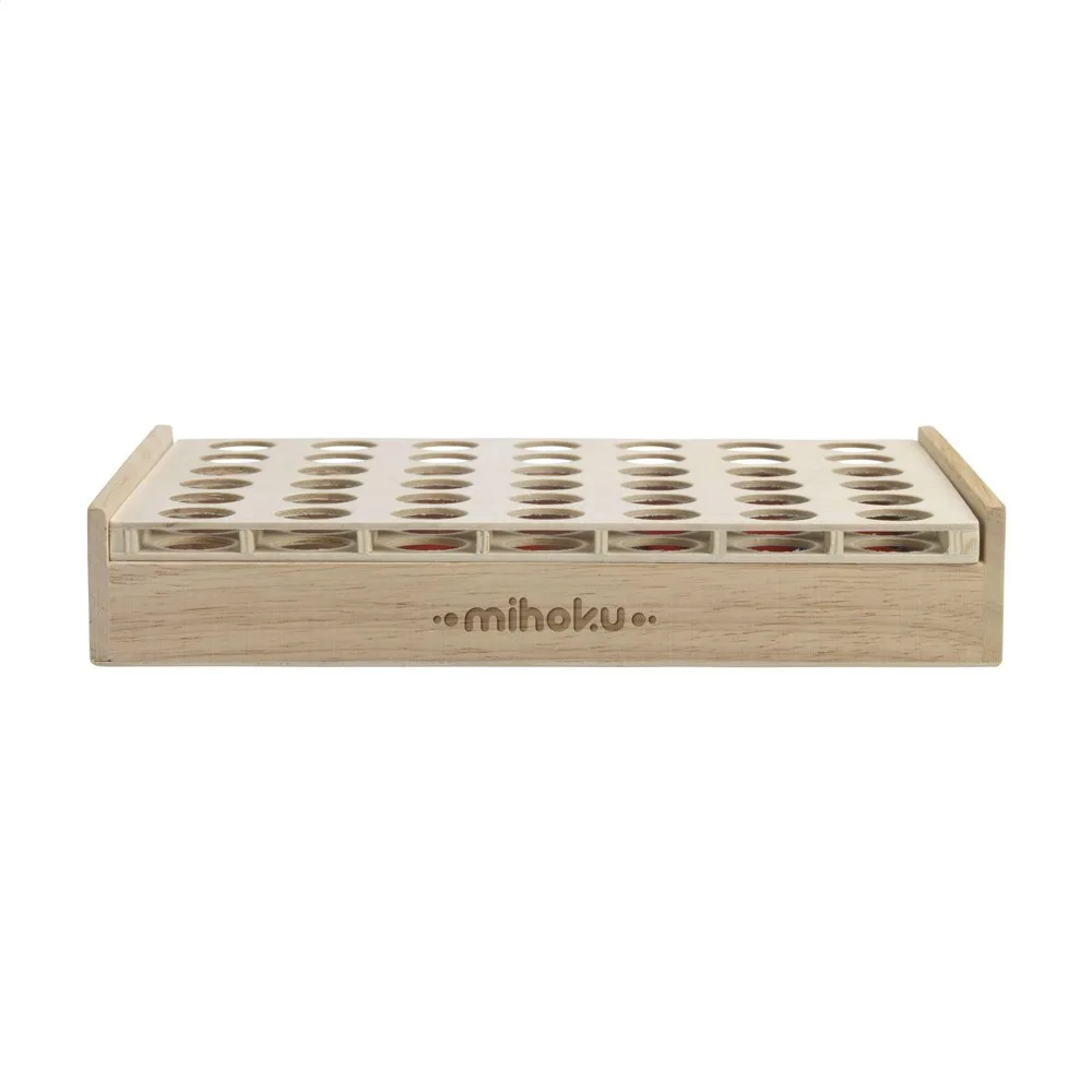Wooden Four Wins Game Printed FSC Compact Strategy 13x9cm — product photo 5