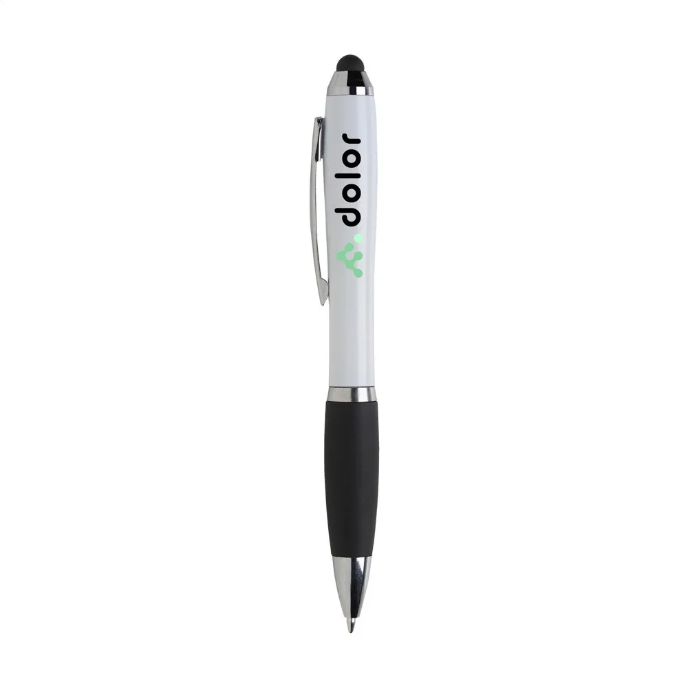 Athos Colour Touch stylus pennen wit ± pms white - Hidalgo-werbeartikel Athos Colour Touch stylus pennen, wit (± pms white)
