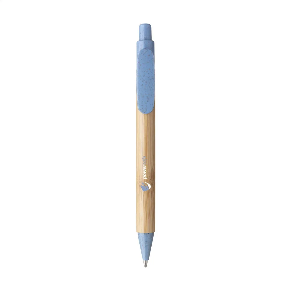 Bamboo Wheat Pen tarwestro pennen lichtblauw - Hidalgo-werbeartikel Bamboo Wheat Pen tarwestro pennen, lichtblauw