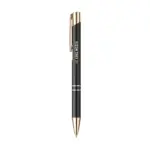 Ebony RCS Recycled Alu Rose Gold pennen, zwart