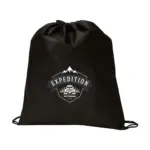 Non-Woven Promobag GRS RPET 80 gm² rugzak zwart ± pms color black c07 pms black 6c - Hidalgo-werbeartikel Non-Woven Promobag GRS RPET (80 g/m²) rugzak, zwart (± pms color: black c07, pms black 6c)