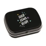 TinBox pepermuntjes zwart ± pms black - Hidalgo-werbeartikel TinBox pepermuntjes, zwart (± pms black)