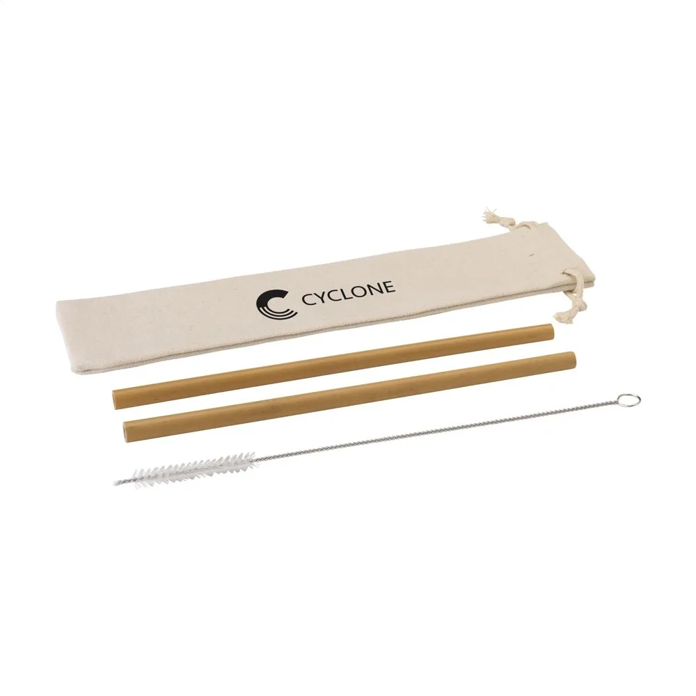 Bamboe Straw Set bamboe rietjes productfoto 3 - Hidalgo-werbeartikel Bamboe Straw Set bamboe rietjes — productfoto 3