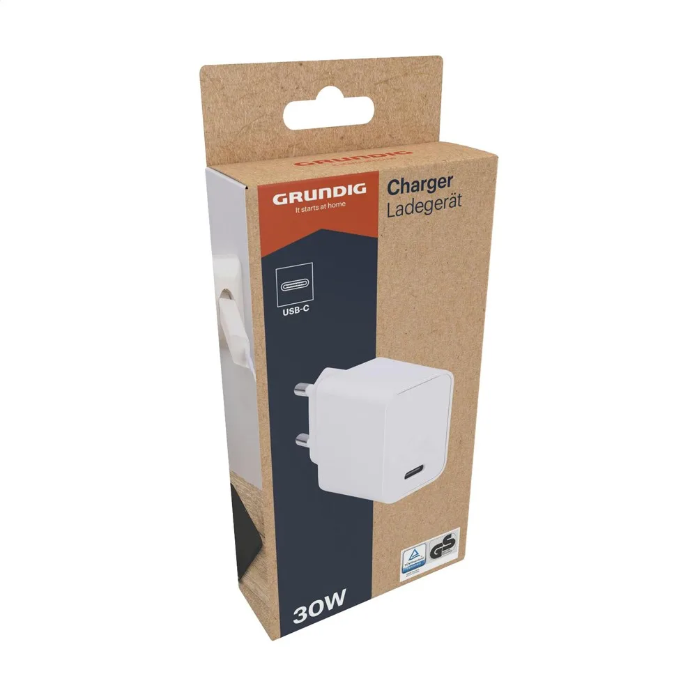 Grundig Wall Charger 230V oplader productfoto 2 - Hidalgo-werbeartikel Grundig Wall Charger 230V oplader — productfoto 2
