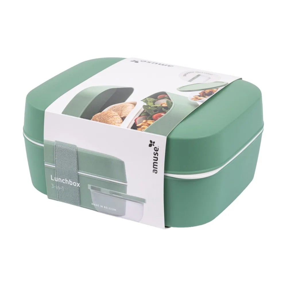 Amuse Lunchbox 3-in-1 productfoto 8 - Bidons & Shakers Custom Amuse 3-in-1 Lunch Box - Cutlery, Microwave, 1.2L — product photo 8