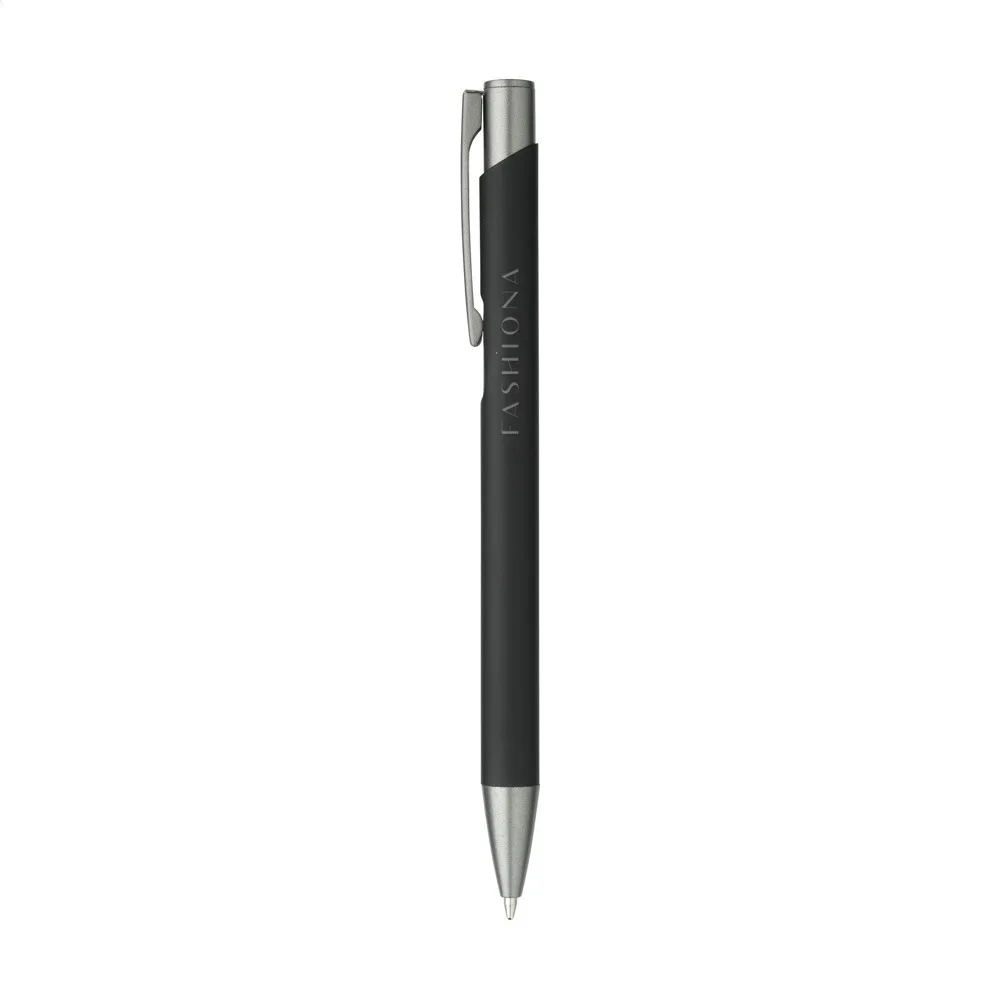 Ebony Soft RCS Recycled Alu SoftTouch Pen productfoto 2 - Hidalgo-werbeartikel Ebony Soft RCS Recycled Alu SoftTouch Pen — productfoto 2