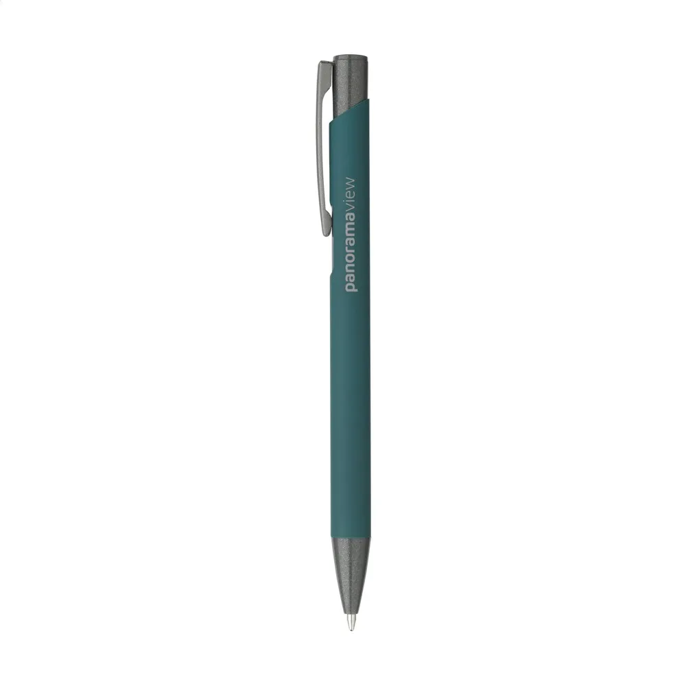 Ebony Soft RCS Recycled Alu SoftTouch Pen groen ± pms 330c - Hidalgo-werbeartikel Ebony Soft RCS Recycled Alu SoftTouch Pen, groen (± pms 330c)