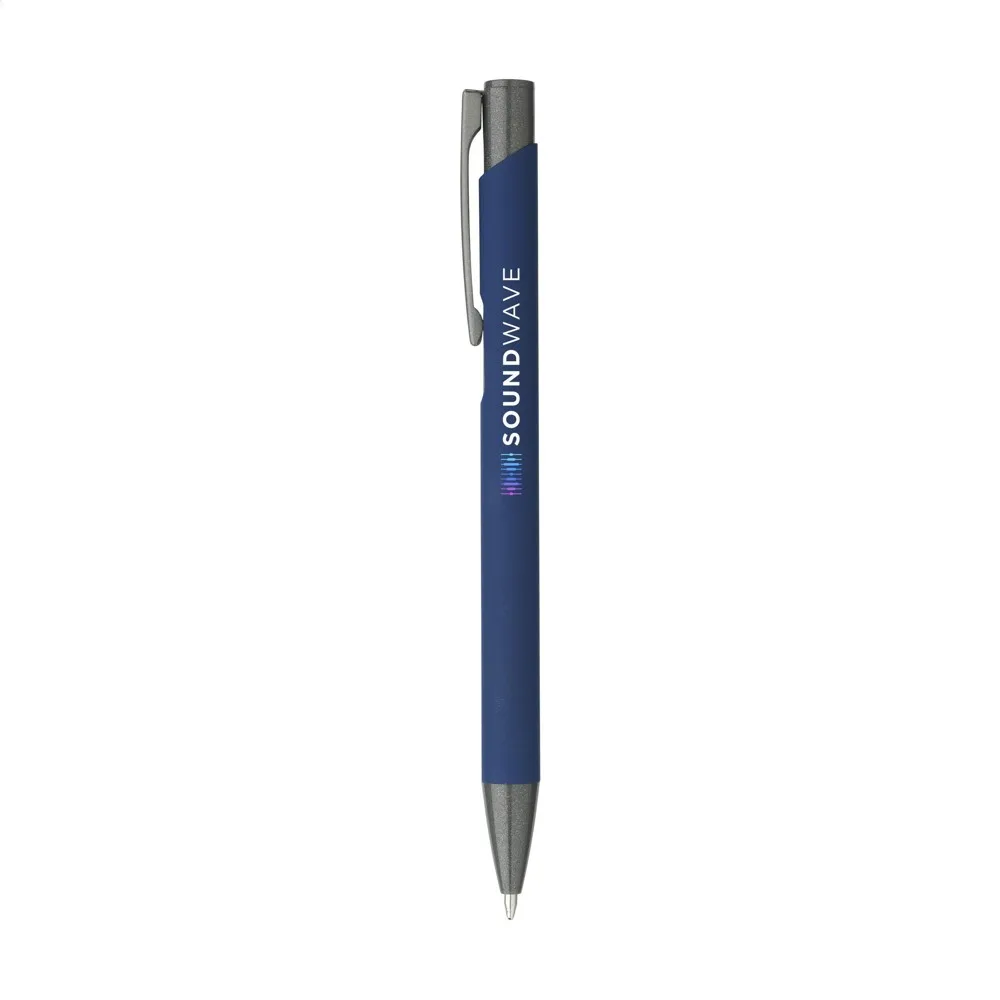 Ebony Soft RCS Recycled Alu SoftTouch Pen navy ± pms 281c - Hidalgo-werbeartikel Ebony Soft RCS Recycled Alu SoftTouch Pen, navy (± pms 281c)