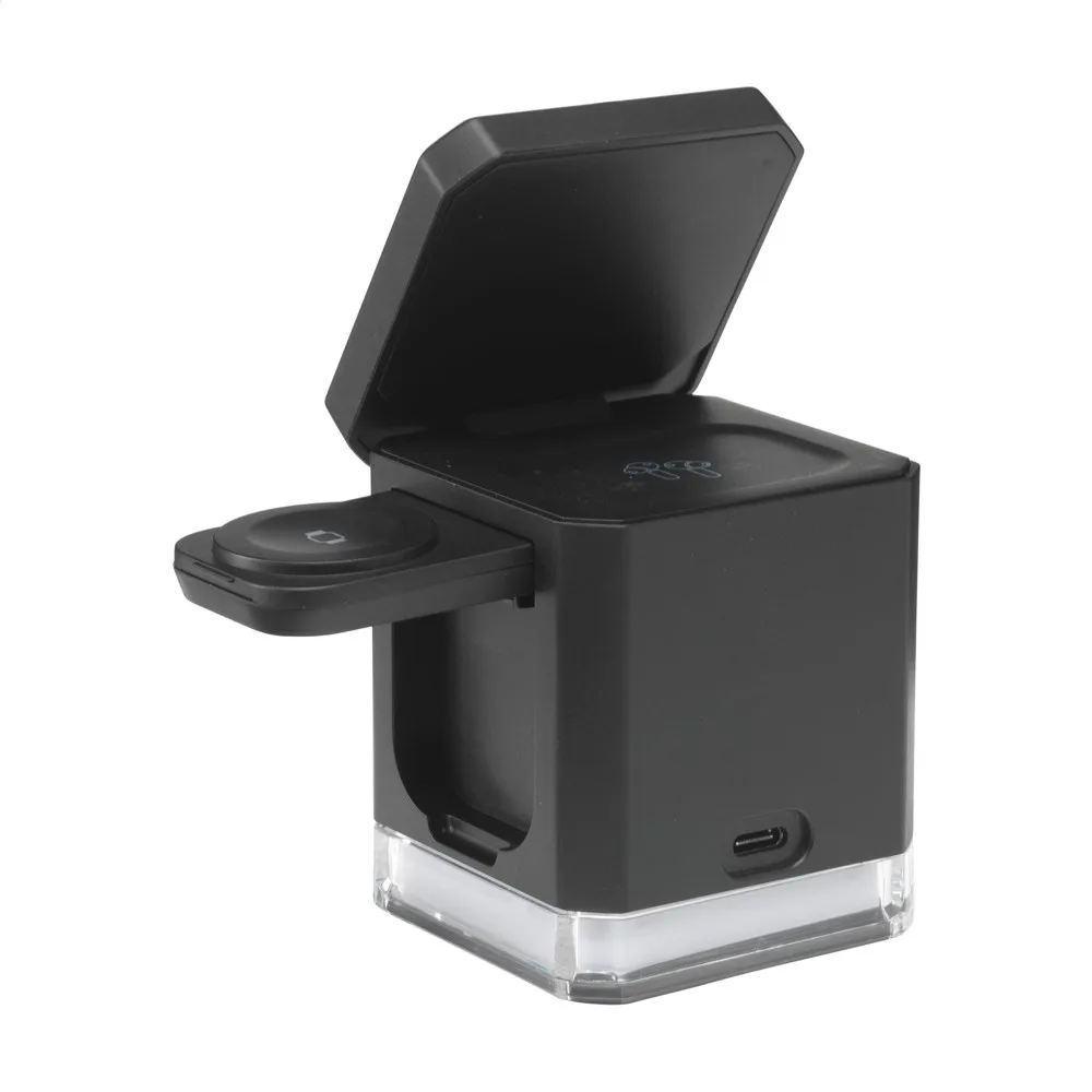 Cube Magsafe 3-in-1 RCS Recycled ABS Charging Stand productfoto 14 - Hidalgo-werbeartikel Cube Magsafe 3-in-1 RCS Recycled ABS Charging Stand — productfoto 14